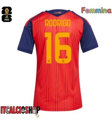 Spagna Rodri Hernandez #16 Prima Maglia Femmina Mondiali 2026 Manica Corta